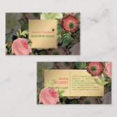 Carte De Visite Roses Vintages PixDezines (Devant / Derrière)