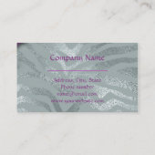 Carte De Visite Roses violets élégants sur le Motif de la Parties  (Dos)