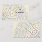 Carte De Visite Rosette crantée par guilloche de cyclographe (Devant / Derrière)