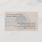 Carte De Visite Rosette décorée d'une guitare classique (Dos)