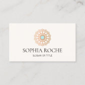 Carte De Visite Rosette d'or Mandala (Devant)
