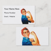 Carte De Visite Rosie la riveteuse (Devant / Derrière)