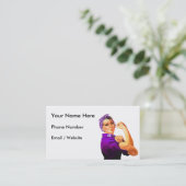 Carte De Visite Rosie le rivoir - fibromyalgie pourpre (Debout devant)