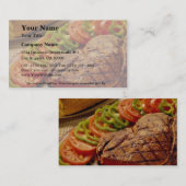 Carte De Visite Rôti de boeuf délicieux avec du maïs (Devant / Derrière)