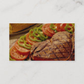 Carte De Visite Rôti de boeuf délicieux avec du maïs (Dos)