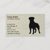 Carte De Visite Rotweiler Chien Silhouette Rustique Style Rotie Ch (Devant)