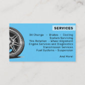 Carte De Visite Roue automobile mobile mécanique (Dos)