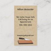 Carte De Visite Roue de broyage de la lame (Dos)