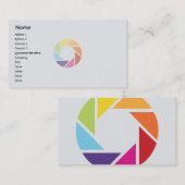 Carte De Visite Roue de couleur - affaires (Devant / Derrière)