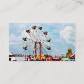 Carte De Visite Roue de Ferris contre le ciel bleu (Dos)