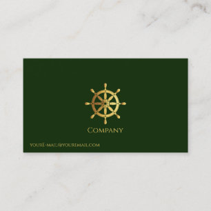 Carte De Visite Roue de navire en or
