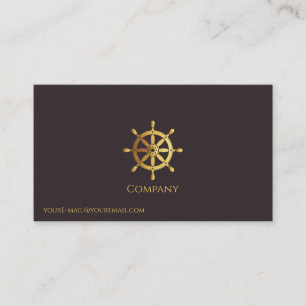 Carte De Visite Roue de navire en or