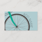 Carte De Visite Roue de vélo Hipster avec nom personnalisé (Devant)