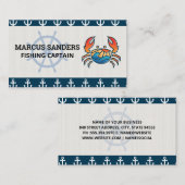 Carte De Visite Roue du navire | MOTIF ANCRE | Logo du crabe (Devant / Derrière)