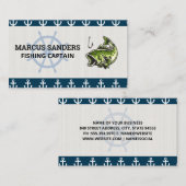Carte De Visite Roue du navire | MOTIF ANCRE | Poisson basse (Devant / Derrière)