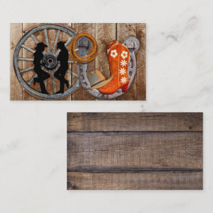 Carte De Visite Roue du Wagon de l'Ouest du cowboy