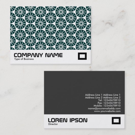 Carte De Visite Roue étoile - Abstrait - Vert foncé (Devant / Derrière)