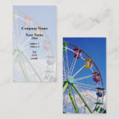 Carte De Visite Roue Ferris colorée (Devant / Derrière)