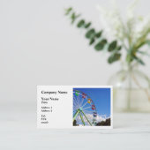 Carte De Visite Roue Ferris colorée (Debout devant)