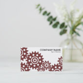 Carte De Visite Roues de l'industrie - Brown foncé et blanc (Debout devant)