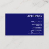 Carte De Visite Roues de l'industrie - Dp Navy Bleu et Blanc (Dos)