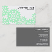 Carte De Visite Roues de l'industrie - Fantôme vert et blanc (Devant / Derrière)