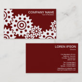 Carte De Visite Roues de l'industrie - Ruby et or (Devant / Derrière)