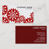 Carte De Visite Roues de l'industrie - Ruby et or (Devant / Derrière)