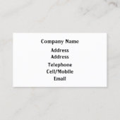 CARTE DE VISITE ROUES DE TRAIN À VAPEUR (Dos)