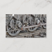 CARTE DE VISITE ROUES DE TRAIN À VAPEUR (Devant)