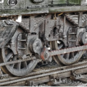 CARTE DE VISITE ROUES DE TRAIN À VAPEUR