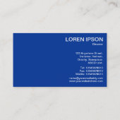 Carte De Visite Roues d'industrie - bleu marine et blanc (Dos)