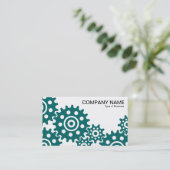 Carte De Visite Roues d'industrie - vert et blanc de mousse (Debout devant)