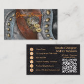 Carte De Visite Roues du temps sur le cuir Voyage Accessoire Sac B (Devant / Derrière)