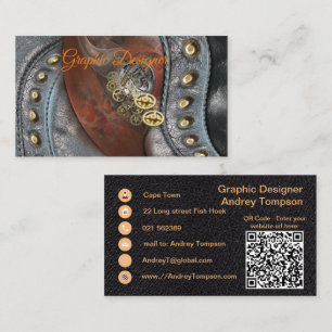 Carte De Visite Roues du temps sur le cuir Voyage Accessoire Sac B