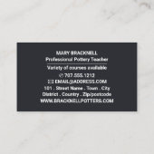 Carte De Visite Roues Potter, Cours Potterie, Potters (Dos)