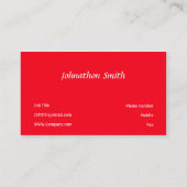 Carte De Visite Rouge (Dos)