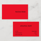 Carte De Visite Rouge (Devant / Derrière)
