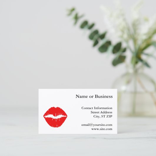 Carte De Visite Rouge (Debout devant)