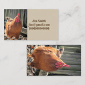 Carte De Visite Rouge (Devant / Derrière)