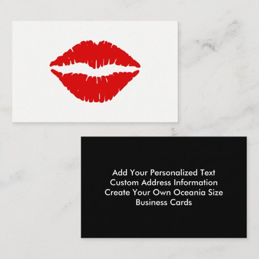 Carte De Visite Rouge (Devant / Derrière)