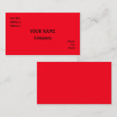 Carte De Visite Rouge (Devant / Derrière)