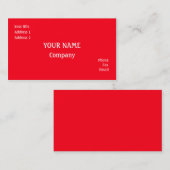 Carte De Visite Rouge (Devant / Derrière)