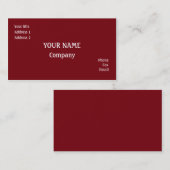 Carte De Visite Rouge (Devant / Derrière)