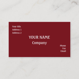 Carte De Visite Rouge
