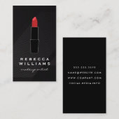 Carte De Visite Rouge à lèvre | Beauté Cosmétique (Devant / Derrière)