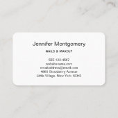 Carte De Visite Rouge à lèvres rose et ongle Polonais beauté thème (Dos)