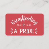 Carte de visite rouge allaitant (Devant)