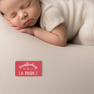 Carte de visite rouge allaitant