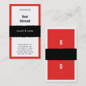 Carte De Visite Rouge attractif (Devant / Derrière)